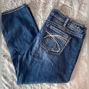 Silver jeans, Suki Capri style, size 20